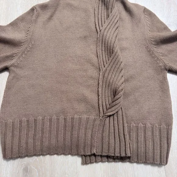 Crea Concept Asymmetric Twist Neck Sweater Sz 40 8 M Virgin Wool Blend Lagenlook - Picture 11 of 12